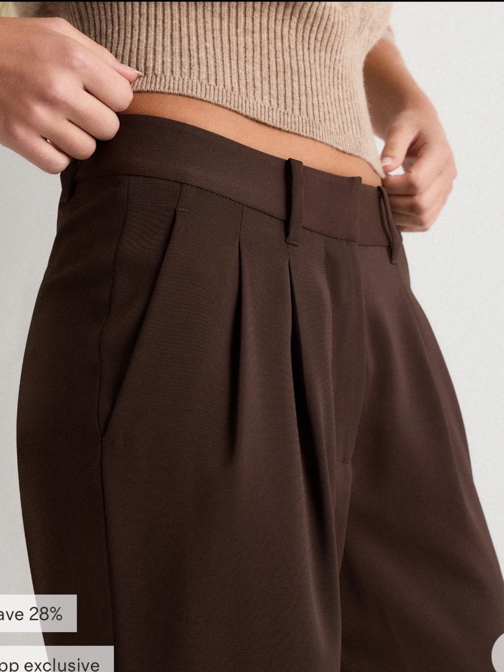 Quince Stretch Crepe Pleated Wide Leg Pants - Coffee Bean Brown
